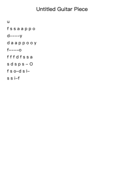Untitled Guitar Piece
