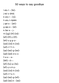 50 ways to say goodbye