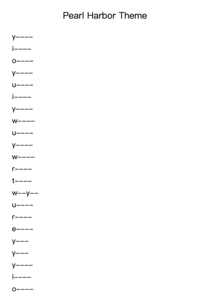 Pearl Harbor Theme