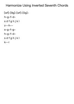 Harmonize Using Inverted Seventh Chords