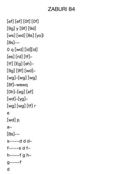 ZABURI 84