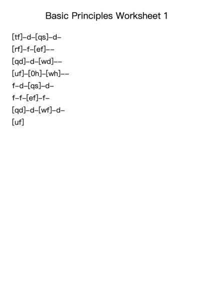 Basic Principles Worksheet 1