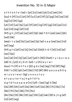 Invention No. 10 in G Major, BWV 781