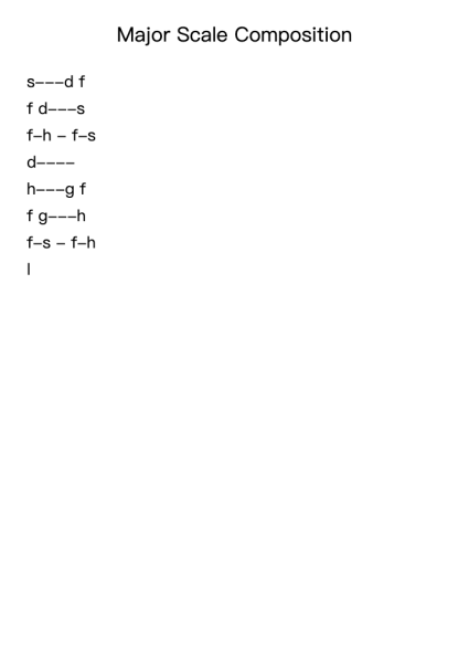 Major Scale Composition