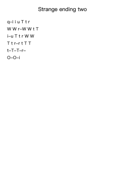 Strange ending two