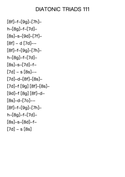 DIATONIC TRIADS 111