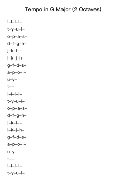 Tempo in G Major (2 Octaves)
