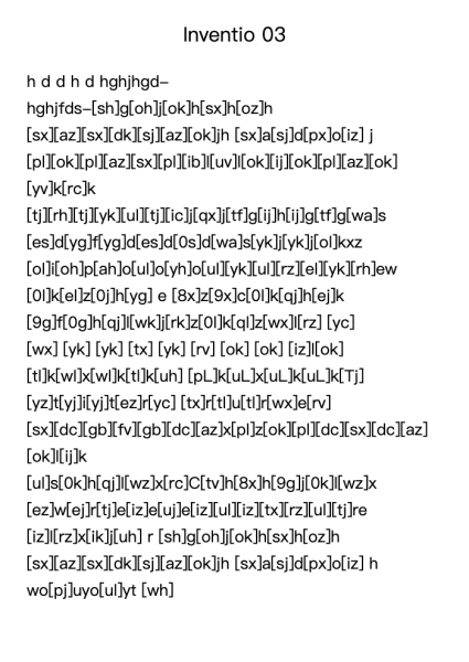 Invention No. 3 in D Major, BWV 774