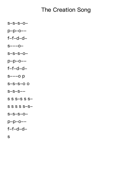 The Creation Song