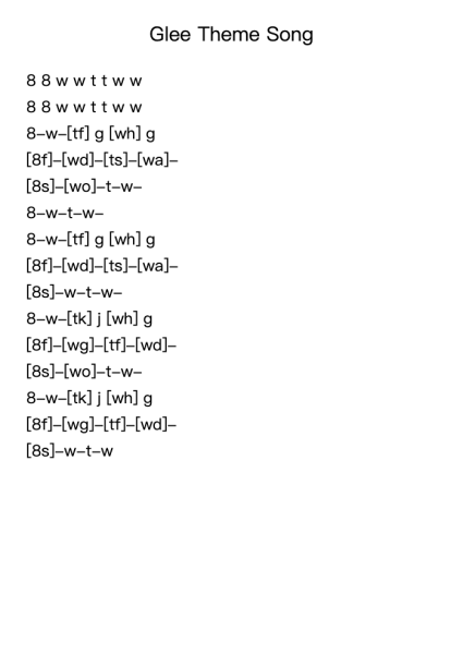 Glee Theme Song