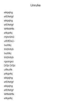 Unruhe