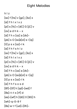 Eight Melodies