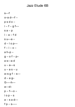 Jazz Etude 6B