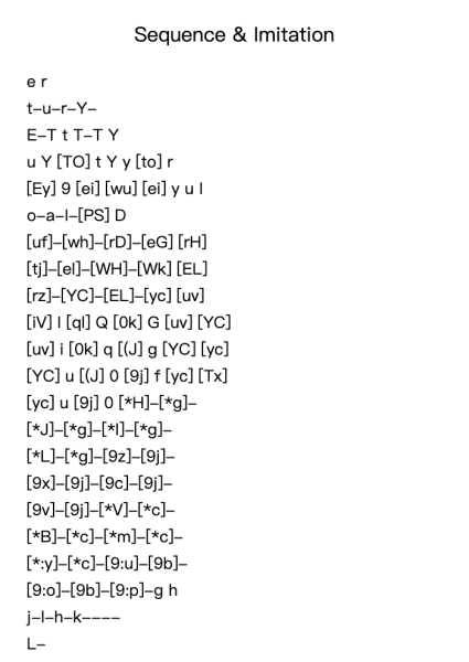 Sequence & Imitation
