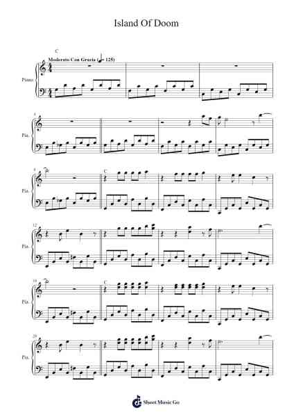 Island Of Doom Sheet Music by Agnes Obel-Arr.Hughlon