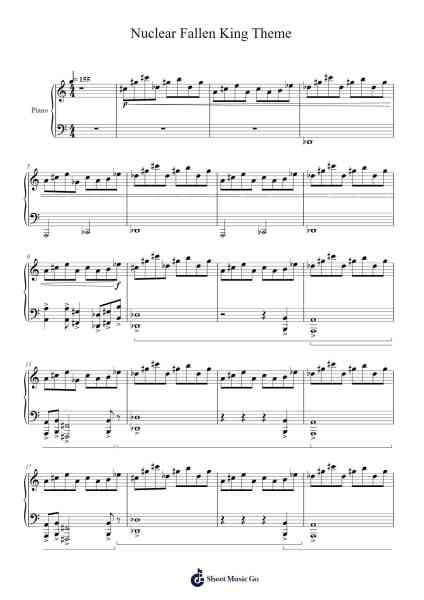 Nuclear Fallen King Theme Sheet Music by Phoqus-Arr.Vefrank Graseph