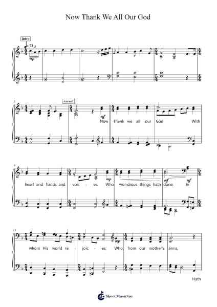Now Thank We All Our God Sheet Music by Johann Crüger-Arr.Osham Noelchi