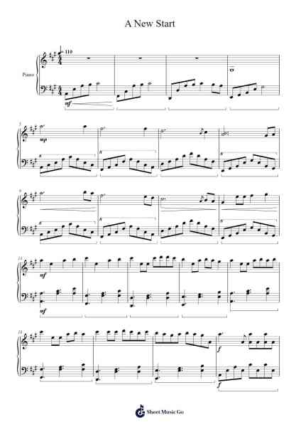 A New Start Sheet Music by AntonisPat-Arr.Efbin Kimsie