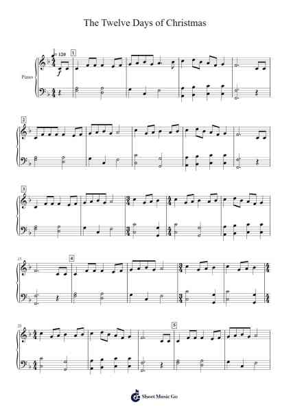 The Twelve Days of Christmas Sheet Music by undefined-Arr.Jebois Hudlap