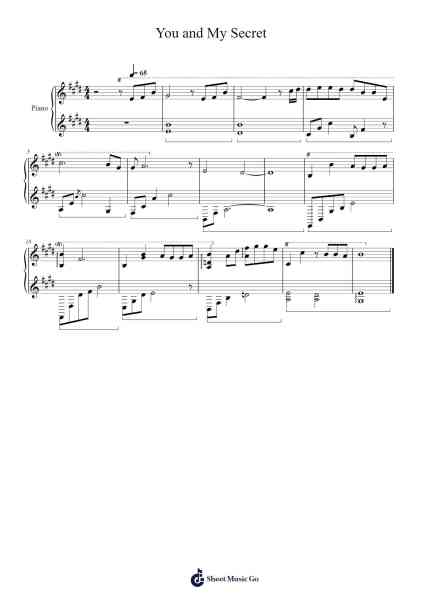 You and My Secret Sheet Music by eileen6101113-Arr.Rooyves Muralph