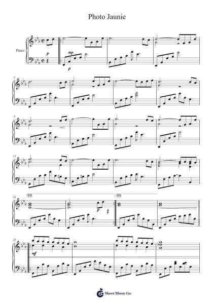 Photo Jaunie Sheet Music by Frédéric Chopin-Arr.Melnolds Dougdy