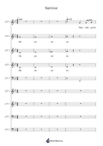 Survivor Sheet Music by Tifpag-Arr.Wyattnix Abniel