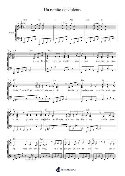 Un ramito de violetas Sheet Music by Cecilia-Arr.Lopeare