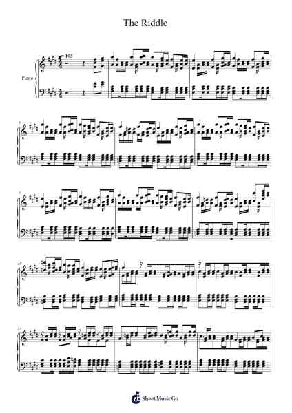 The Riddle Sheet Music by Nik Kershaw-Arr.Hewdys