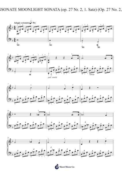Piano Sonata No. 14 in C-Sharp Minor, Op. 27, No. 2 "Moonlight": I. Adagio sostenuto