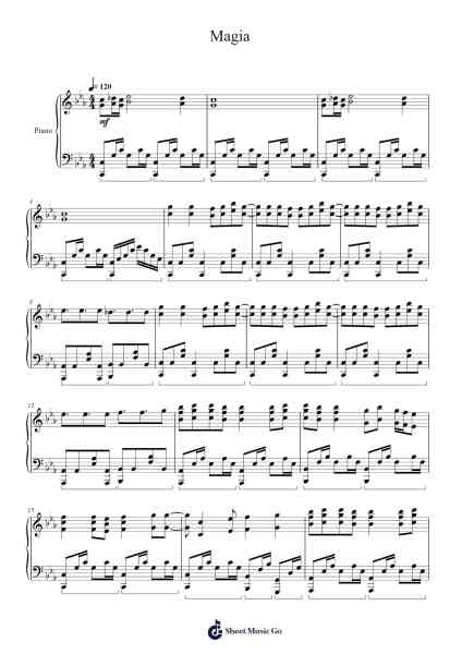 Magia Sheet Music by Kalafina-Arr.Shirvien