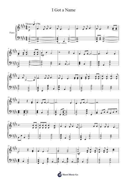 I Got a Name Sheet Music by Jim Croce-Arr.Ogfey