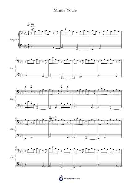 Mine / Yours Sheet Music by Wilbur Soot-Arr.Pearric