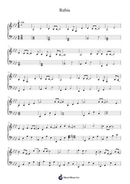 Rubia Sheet Music by Zhou Shen/HOYO-MiX-Arr.Lytckey Comnel