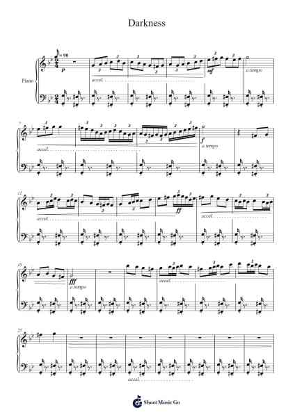 Darkness Sheet Music by themazter1337-Arr.Curwilde Perwin