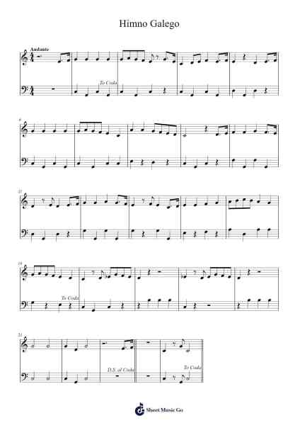 Himno Galego Sheet Music by Pascual Veiga-Arr.Tomholt Sharpvans
