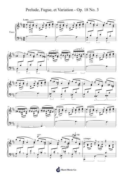 Prelude from Prelude, Fugue et Variation, Op. 18 No. 3 Sheet Music by Paul Burton-Arr.Natmatt