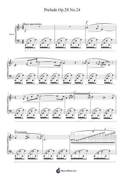 Prelude Op. 28 No. 24 in D Minor Sheet Music by Frédéric Chopin-Arr.Sumia