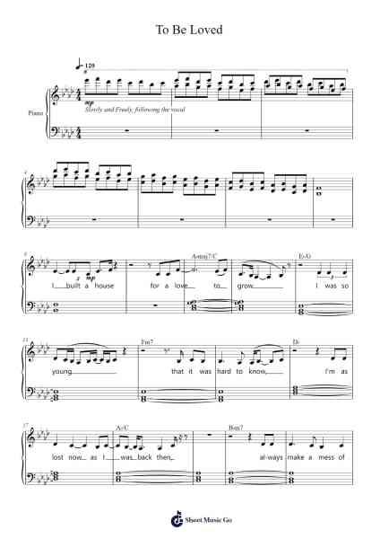 To Be Loved Sheet Music by Adele-Arr.Porhue Foxchey