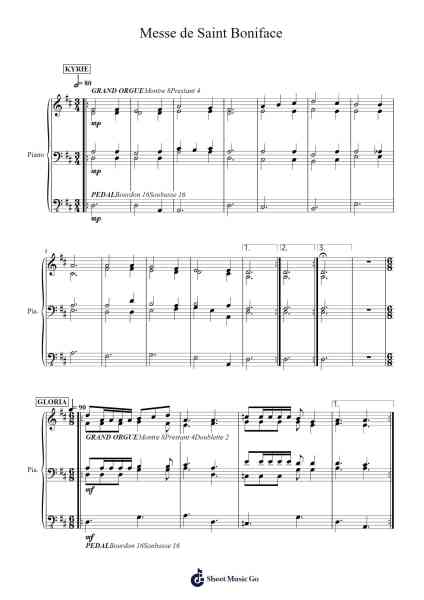 Messe de Saint Boniface pour orgue Sheet Music by Hyrule Philarmonic Orchestra-Arr.Frednice Daveburns