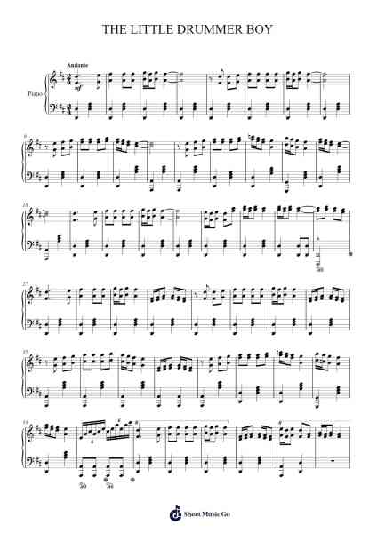 The Little Drummer Boy Sheet Music by Katherine Kennicott Davis-Arr.Judmons Bairdchel
