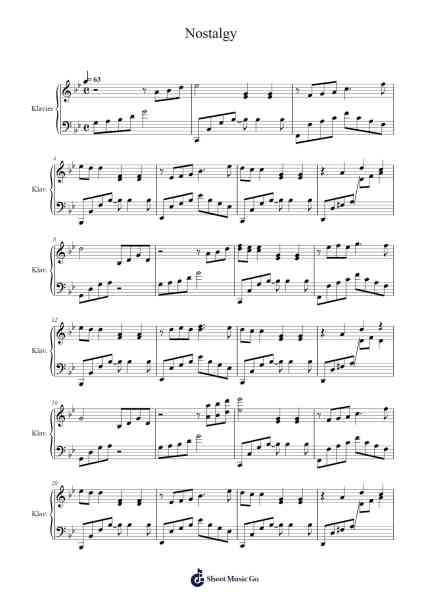 Nostalgy Sheet Music by Richard Clayderman-Arr.Jonqy Keyreed