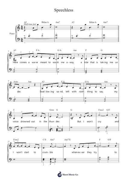 Speechless from Aladdin Sheet Music by Alan Menken-Arr.Odefred