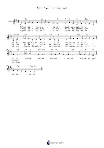 Veni Veni Emmanuel Sheet Music by Zoltán Kodály-Arr.Wordfoe Hymar