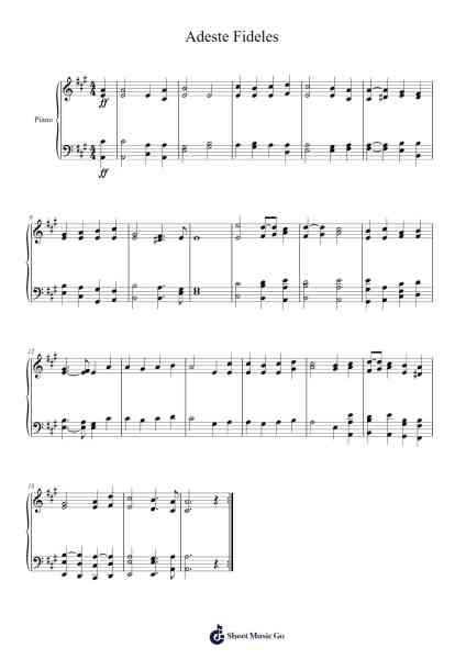 Adeste Fideles Sheet Music by John F. Wade-Arr.Lynchric