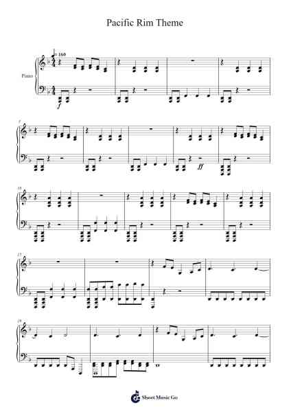 Pacific Rim Theme Sheet Music by Ramin Djawadi-Arr.Copclife Hudvan