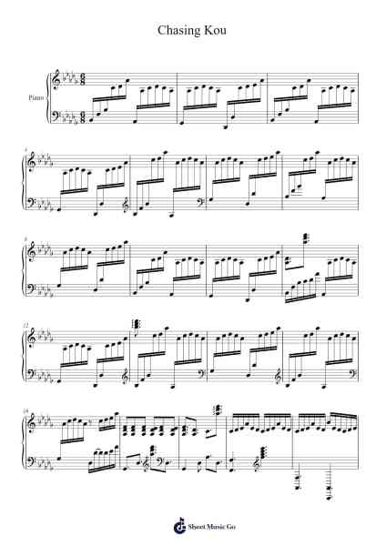 Chasing Kou Sheet Music by Hidekazu Sakamoto-Arr.Trelyn