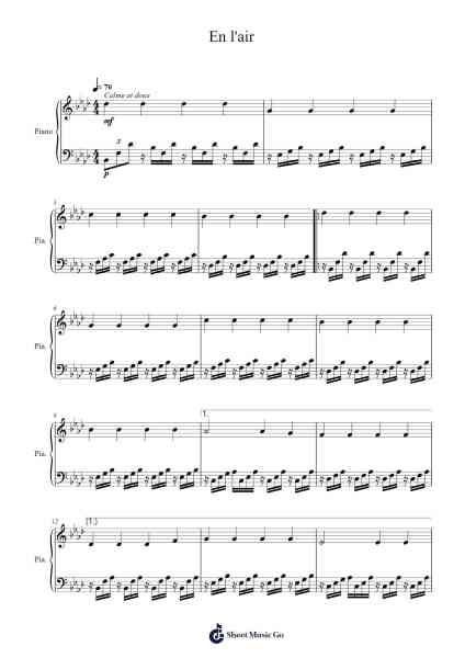 En l'air Sheet Music by Reyn Ouwehand-Arr.Lanme