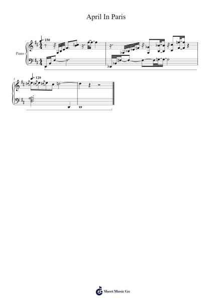 April In Paris Sheet Music by Ahmad Jamal-Arr.Sanmott Leomick