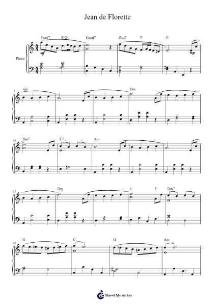 Jean de Florette Sheet Music by Jean-Claude Petit-Arr.Pehall