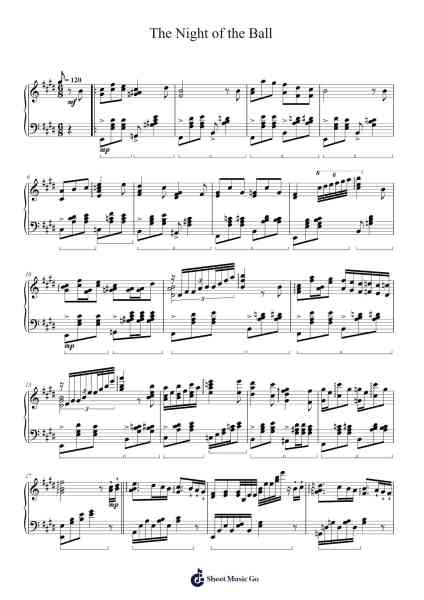 The Night of the Ball Sheet Music by Wolfzie Priestmy-Arr.Zimwis